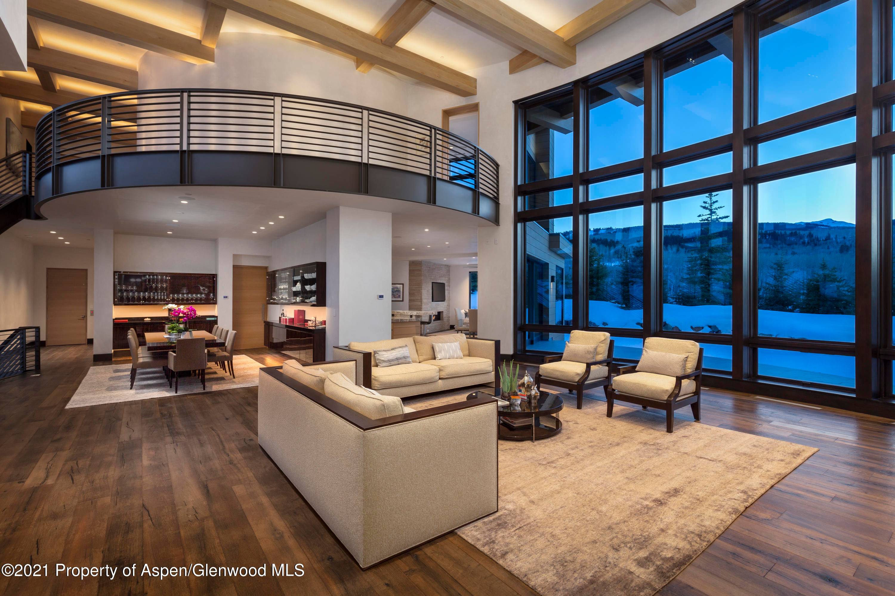 Highly sought after contemporary West Buttermilk home on two acres with extensive views, just a short distance to the ski area.