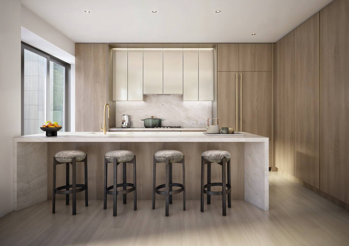 Residence 604 is a 1, 263 square foot two bedroom, two bath home with southeastern exposures defined by a great room with a double height 20 foot ceiling and 8 ...