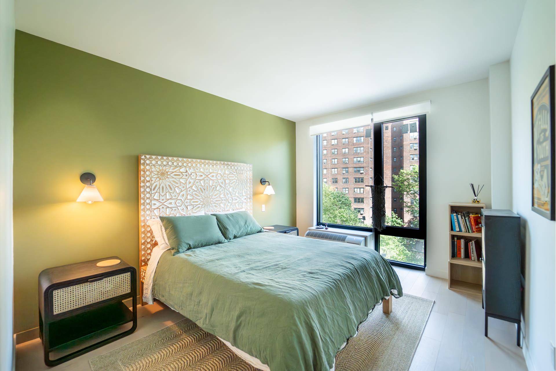 Mint condition corner 3 bed 2 bath condo for rent in The Huxley, a ground up new construction at East 101 and 3rd Ave.