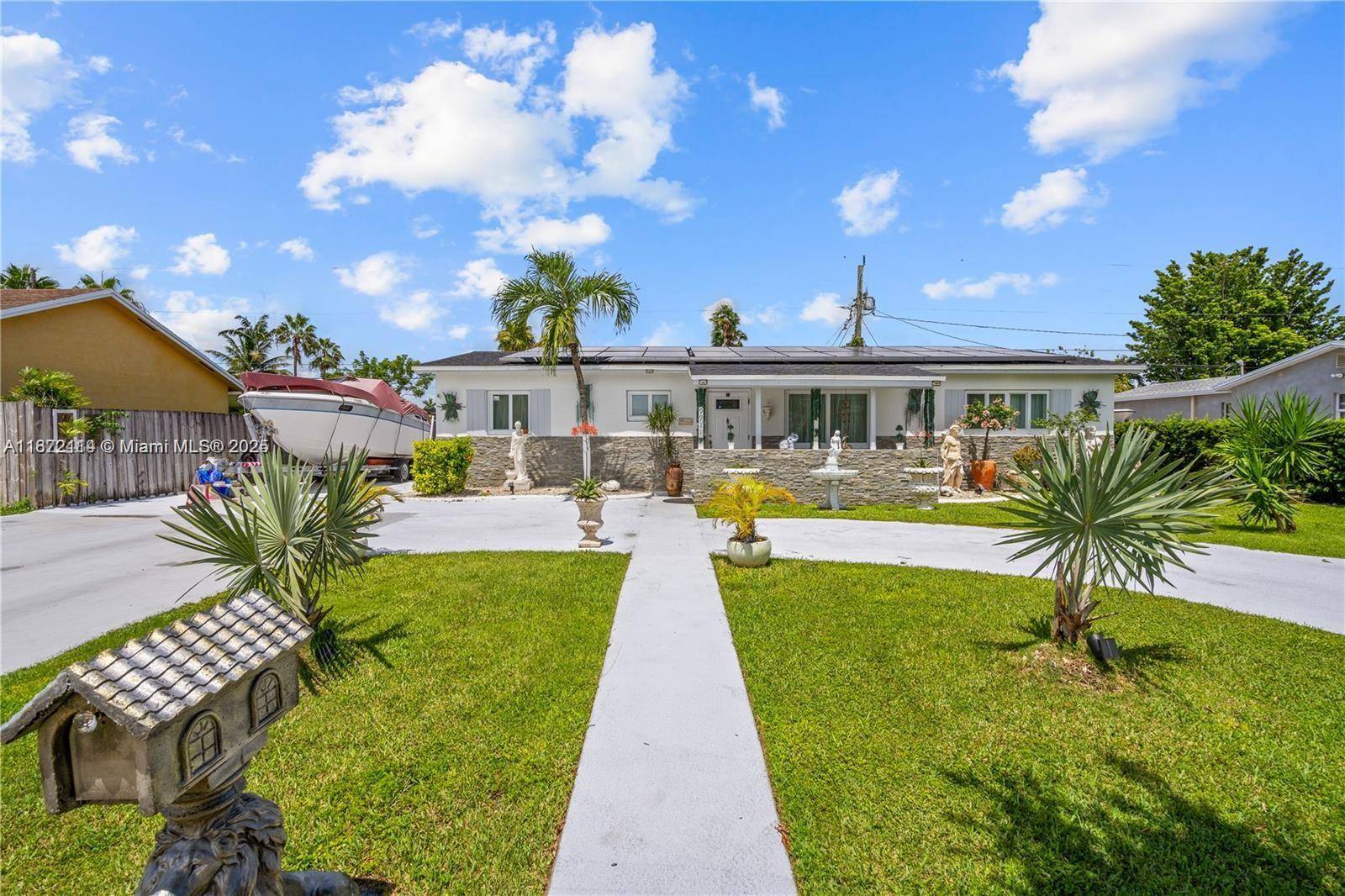 This beautifully updated 4 bedroom, 2 bath single family home in Cutler Bay features a spacious layout with an extra room playroom, new flooring, recessed lighting, crown molding, and custom ...