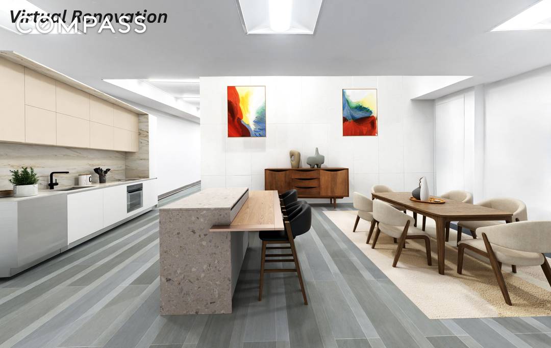 Step out of your private keyed elevator into a full floor Flatiron loft offering a rare opportunity to create a custom live work residence from a true blank canvas.