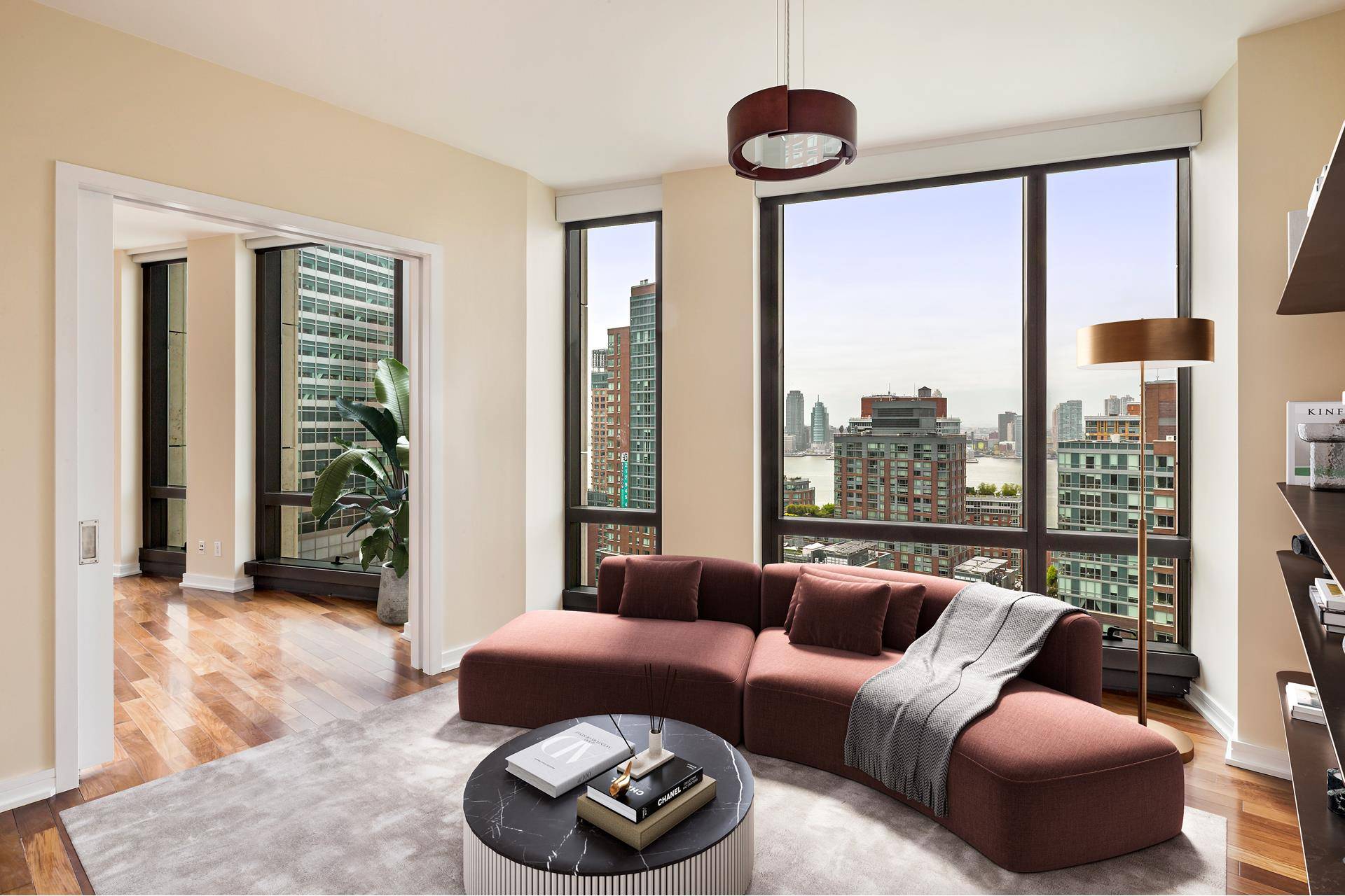 Introducing a stunning residence at 101 Warren Street Condominium, this triple mint three bedroom, 3.