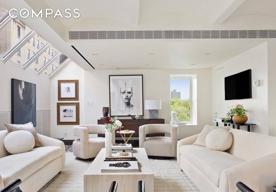 Bright, three bedroom, three and a half bathroom luxury penthouse with direct views of the neighboring Frick Collection gardens amp ; Central Park beyond.