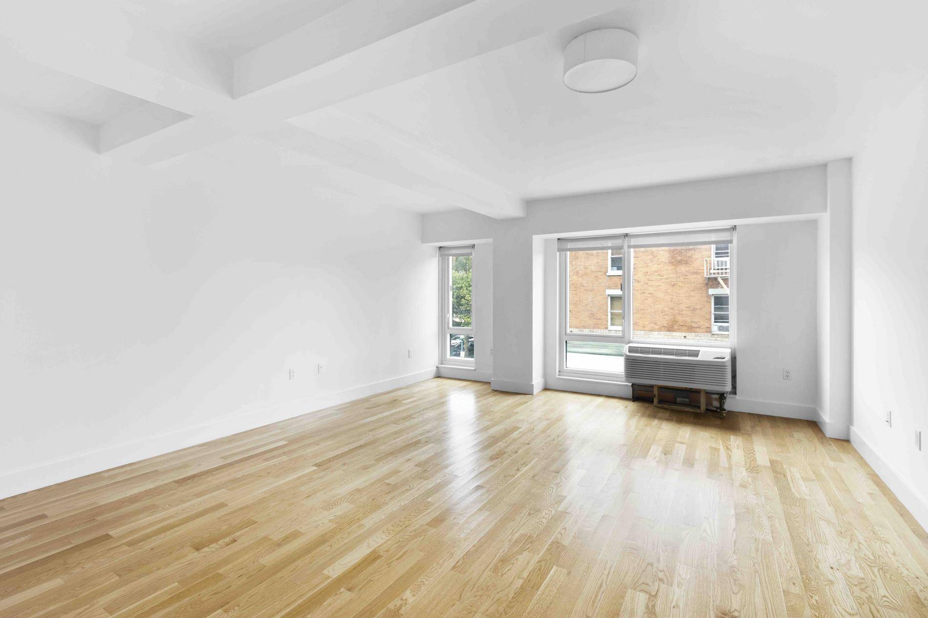 Extra large, sunny studio in Carroll Gardens' first luxury rental building.