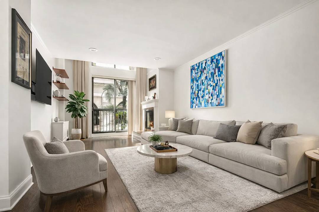 This exceptional home checks every box two bedrooms, two bathrooms, wood burning fireplace, 17 foot ceilings, balcony, washer dryer, fully renovated, solid oak floors, bright southern exposures, superb location, full ...