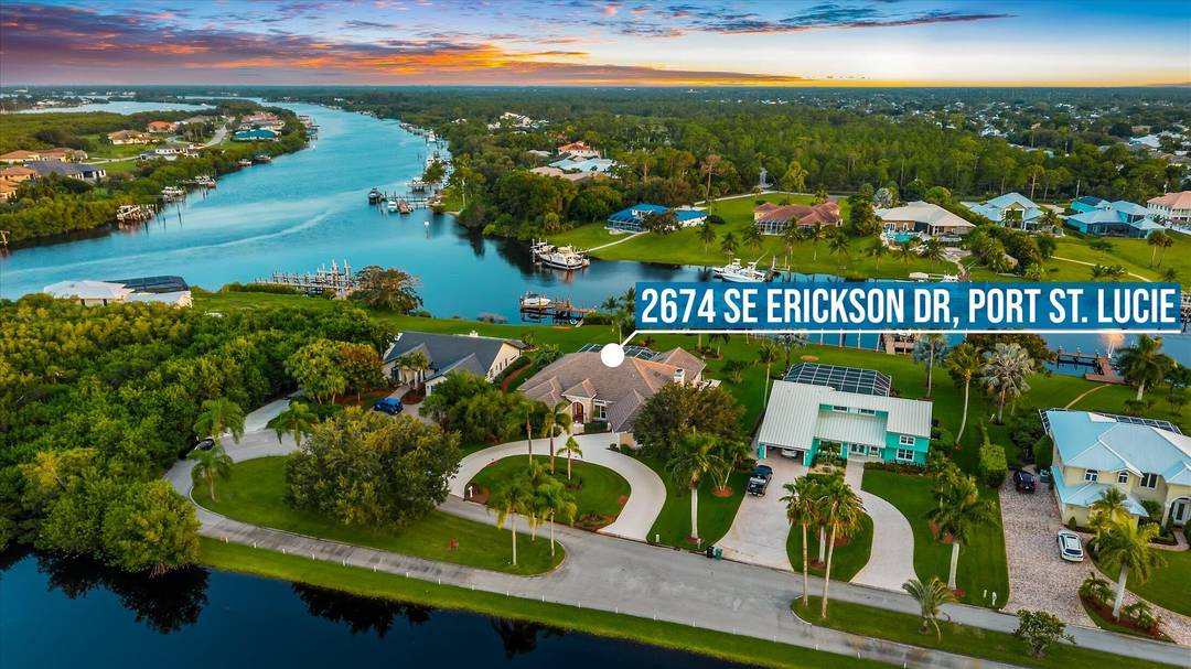 An Extraordinary Waterfront Estate on the North Fork of the Saint Lucie RiverWelcome to an exceptional riverside sanctuary, gracefully positioned on a rare private peninsula with uninterrupted mile and a ...