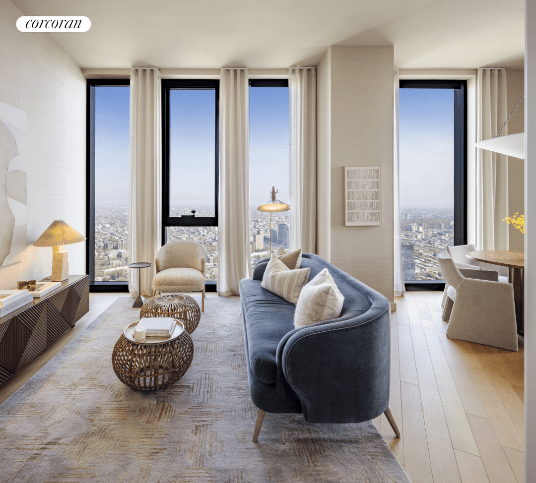 Immediate occupancy. Designed by award winning SHoP Architects, residence 58B is a spacious 548 square foot northwest facing alcove studio with ceiling heights up to 11 feet.