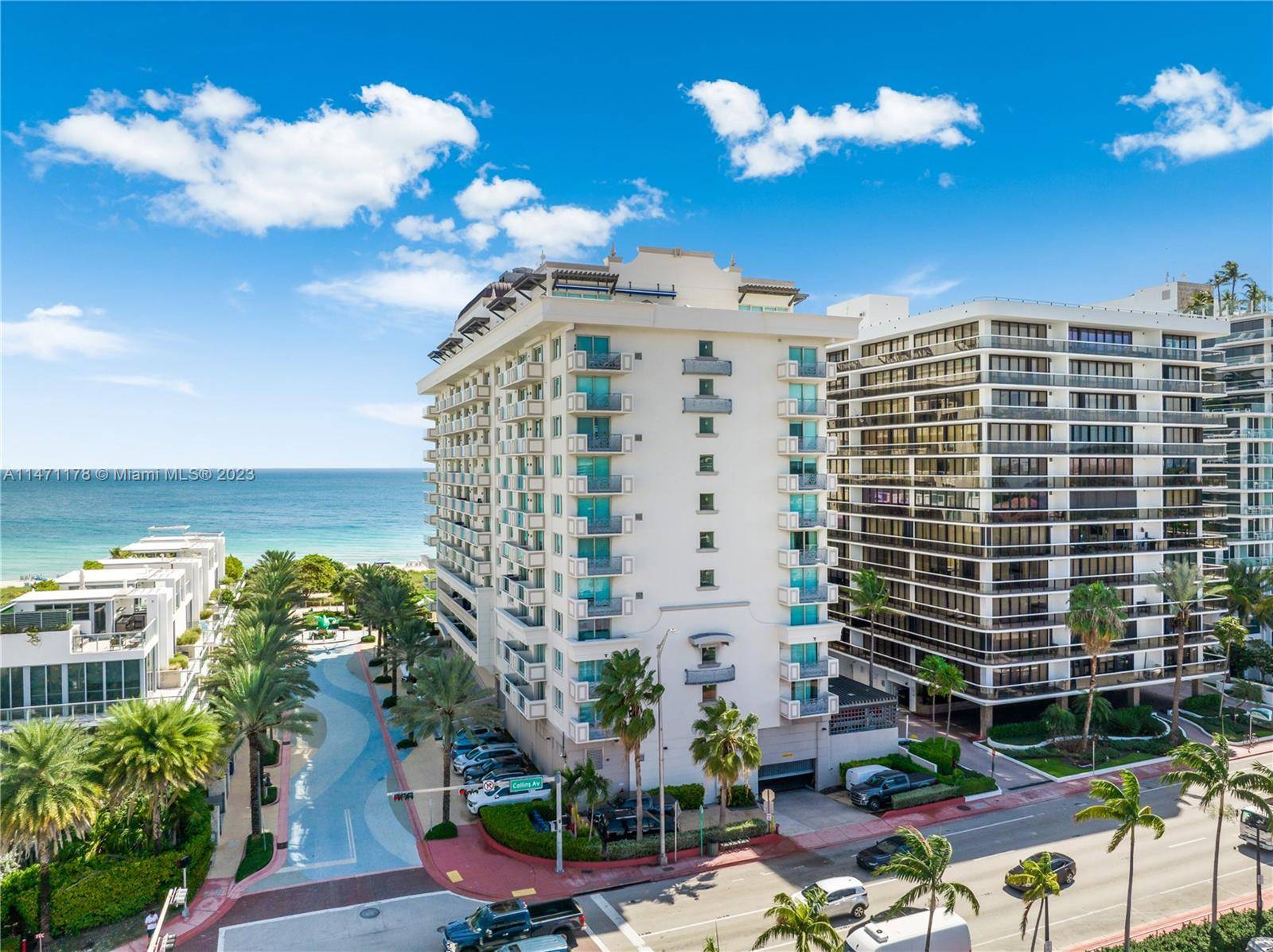 Opportunity to rent a large, fully furnished, 10th floor studio with partial ocean views in the heart of Surfside.