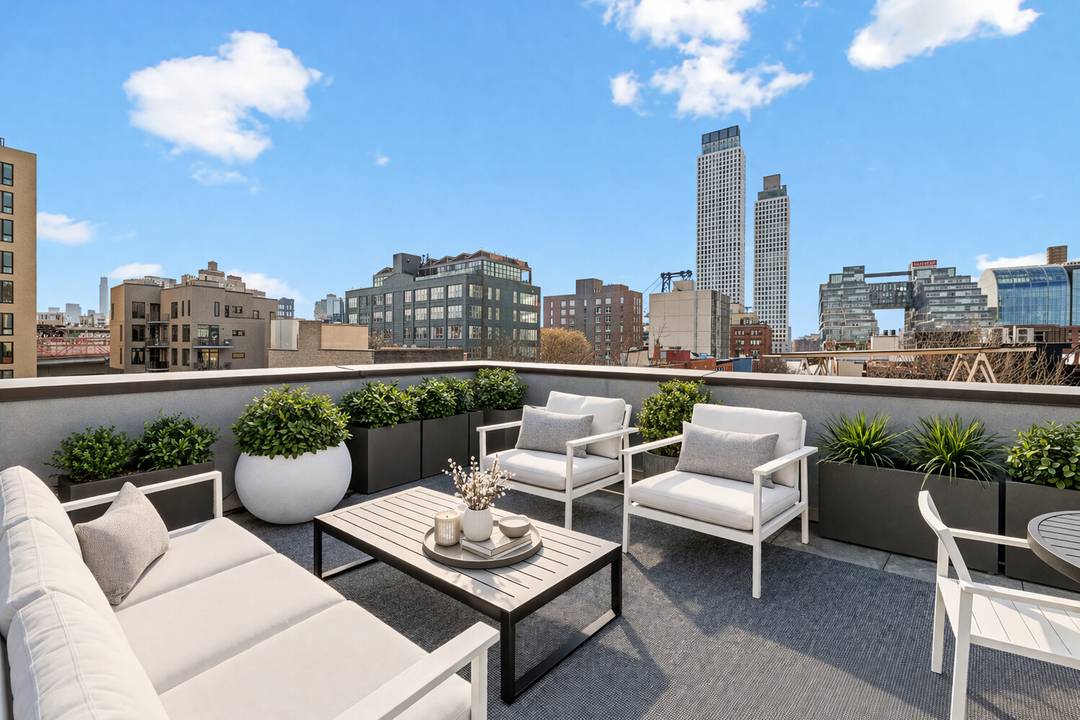 A rare three bedroom duplex with expansive private outdoor space in the heart of South Williamsburg.