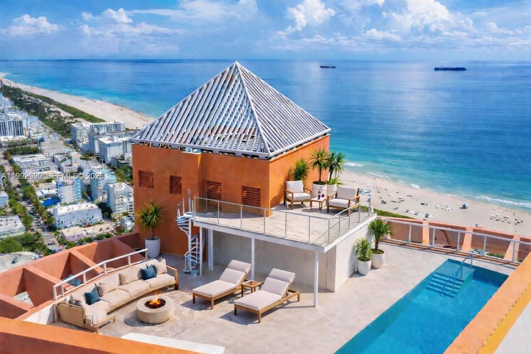 Discover an exceptional tri level penthouse residence at the top of the iconic Portofino Tower, offering a rare blend of scale, privacy, and architectural impact in Miami Beach s most ...