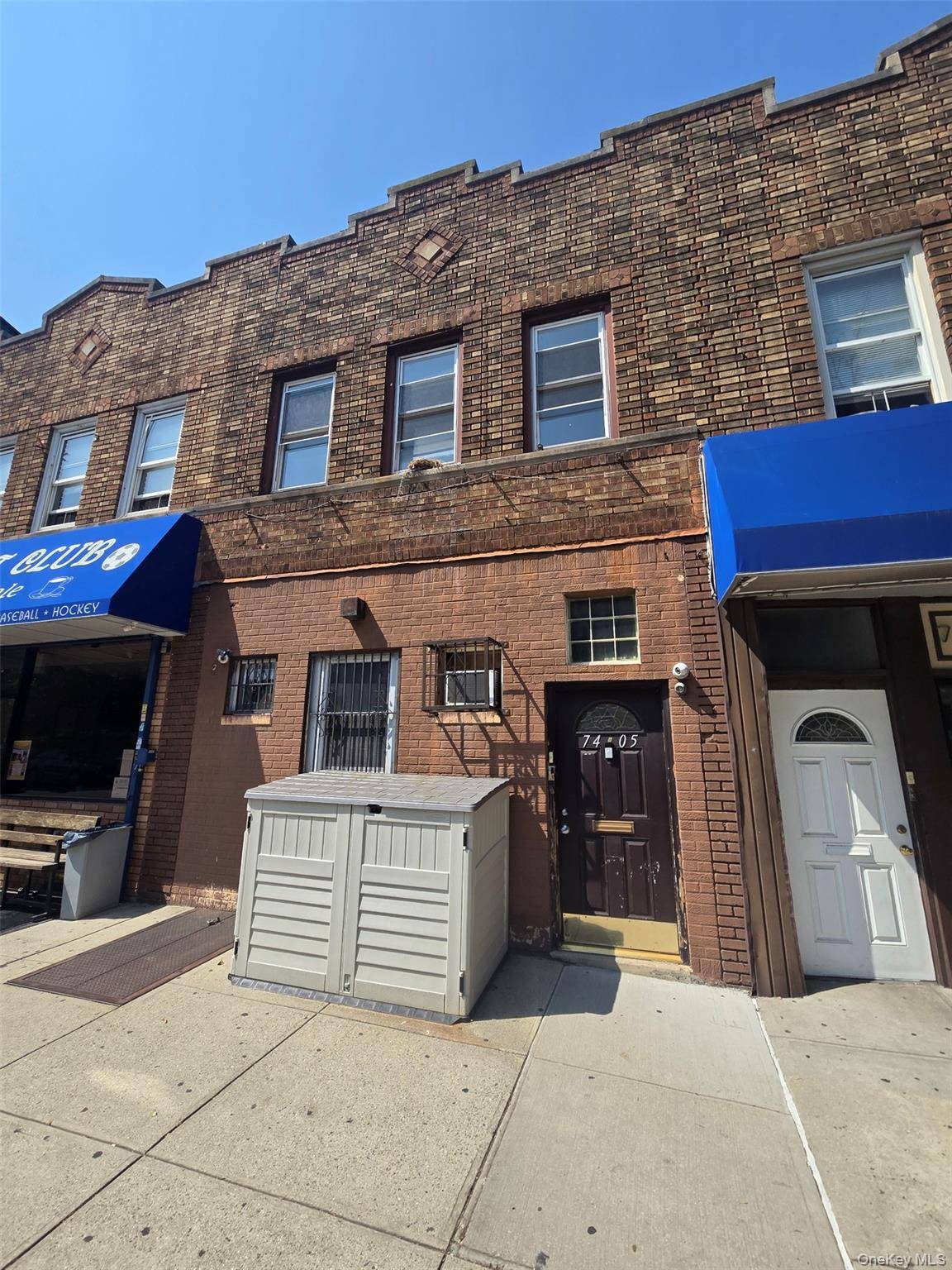 2 Family Attached Building Full Unfinished Basement Yard New Roof, Boiler and Two Water Heaters.