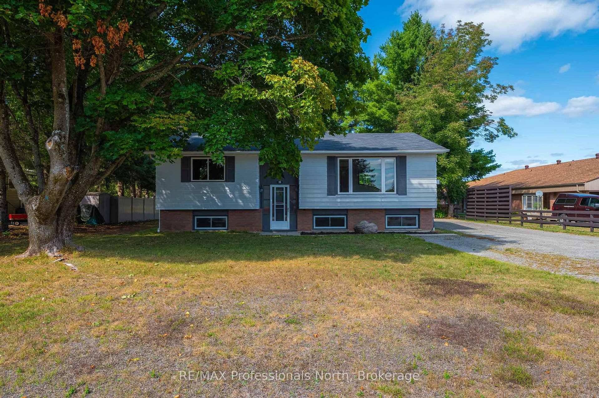 This solid home is ideally situated in the heart of Minden, backing directly onto the scenic Minden Fair Grounds.