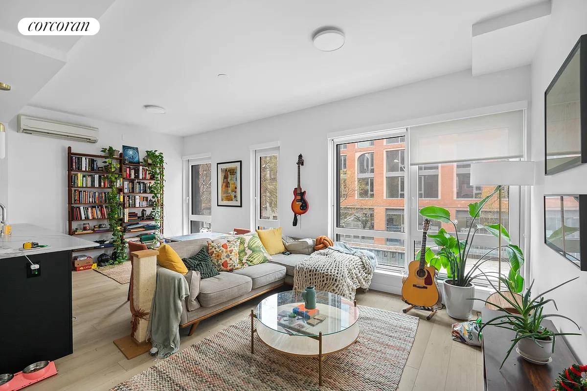 This incredible apt is one of the largest and most spacious 1 bedroom layouts you will set your eyes on !