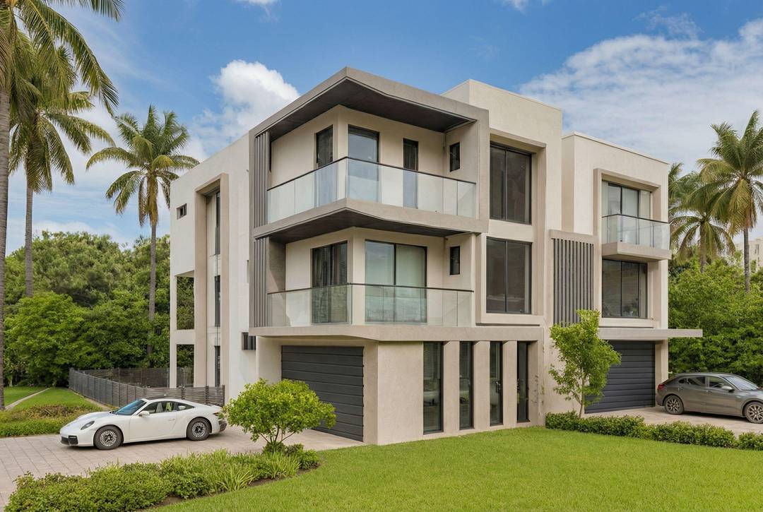New construction townhome just steps from the beach in Boca Raton's prestigious Spanish River Land neighborhood.
