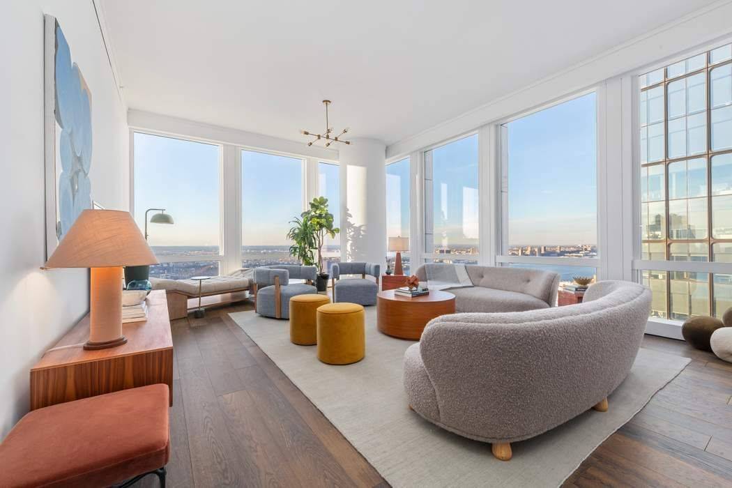 Perched high above Manhattan, this west facing 2 bedroom, 2 1 2 bathroom residence at 35 Hudson Yards offers a front row seat to the Hudson River and some of ...
