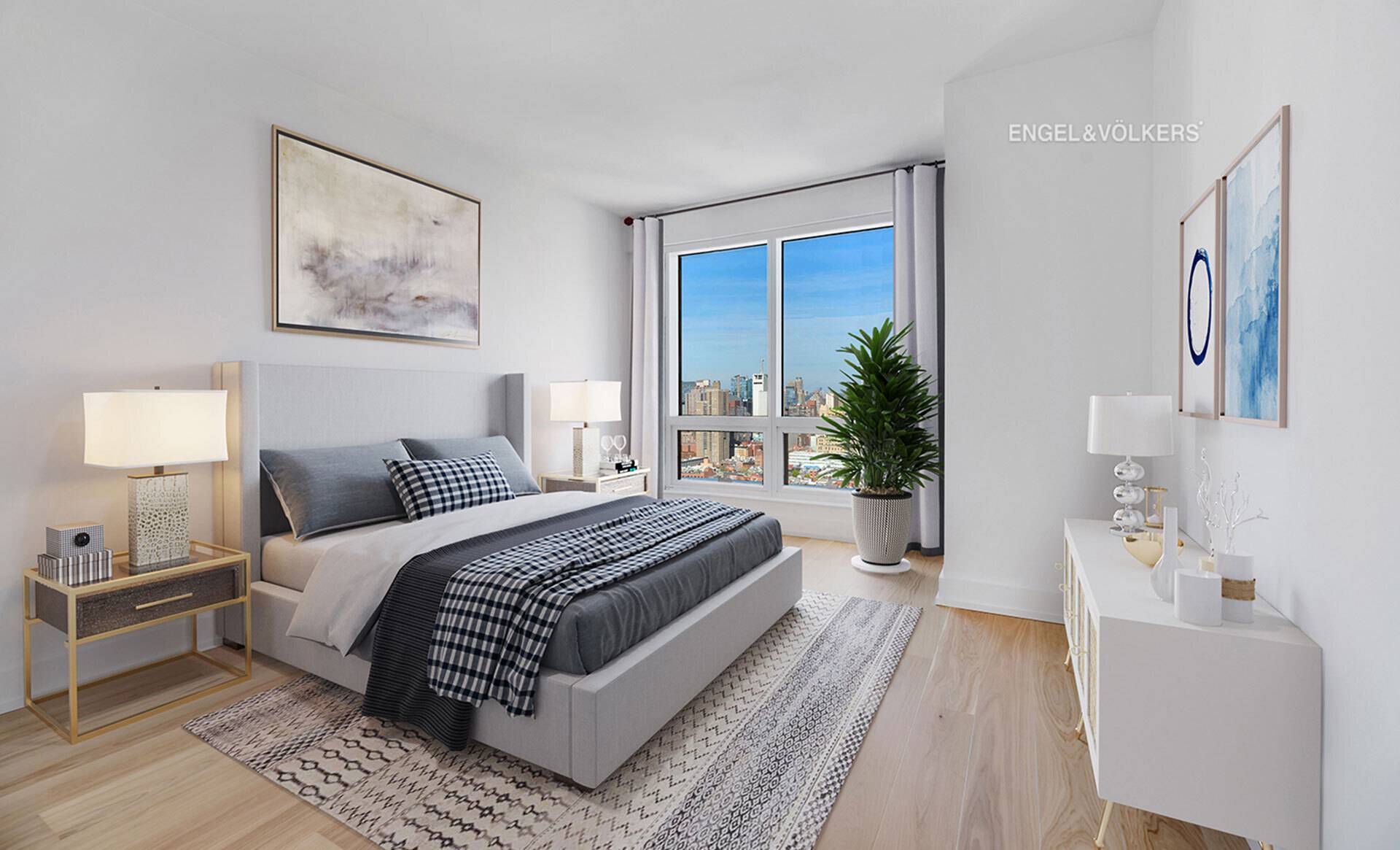 Experience the epitome of urban elegance in this Spacious Penthouse like home with Oversized Living Room and Spectacular Views that stretch as far North as the George Washington Bridge, and ...