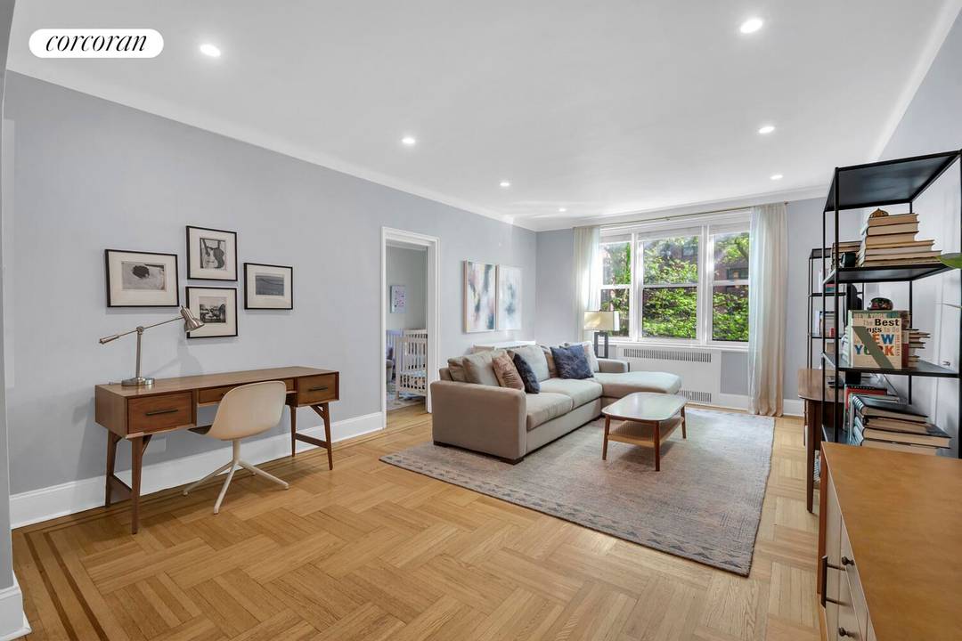 Unit 3C at 225 Park Place is a gracious winged two bedroom, one bathroom residence nestled in the heart of prestigious Prospect Heights.