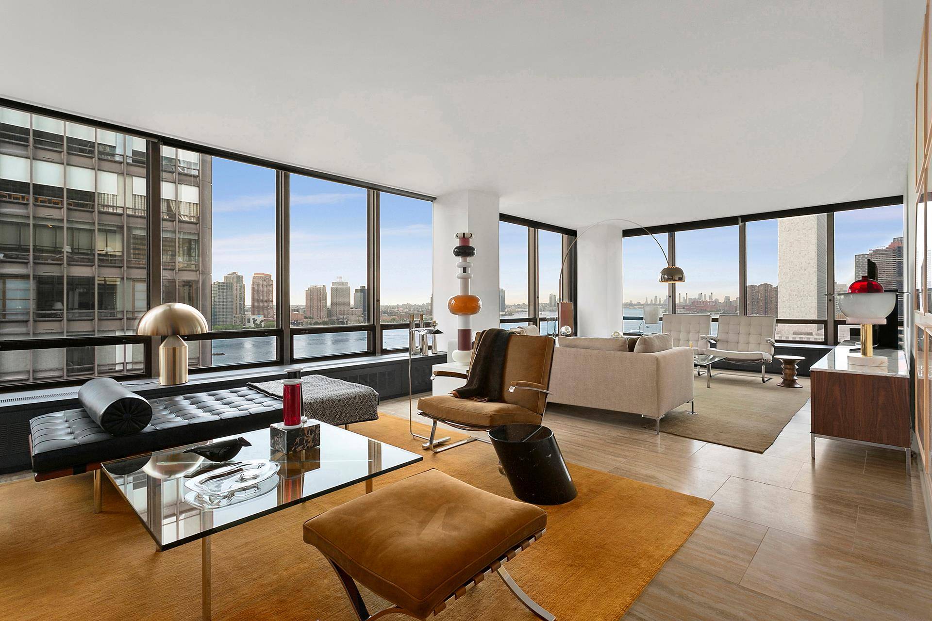 Outstanding views ! This large corner 2 bedroom 2 bathroom home has wide open eastern and southern exposures with a spectacular panoramic view of the East River and the United ...