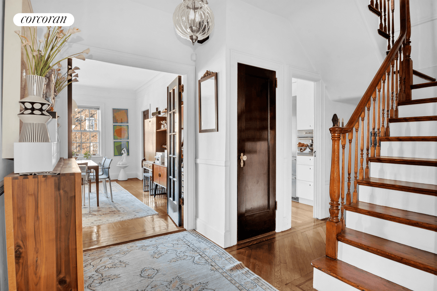 Discover the timeless elegance of 34 41 83rd Street, a rare opportunity to own one of the most spacious and elegantly restored homes in the Jackson Heights Historic District.