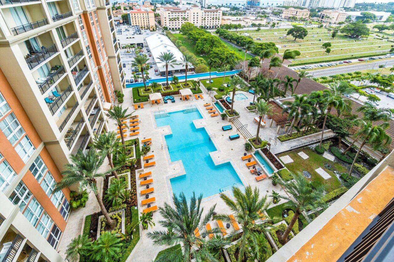 Welcome to the epitome of luxury living at 550 Okeechobee Blvd LPH 13 Lower Penthouse, a residence that seamlessly combines sophistication and comfort.