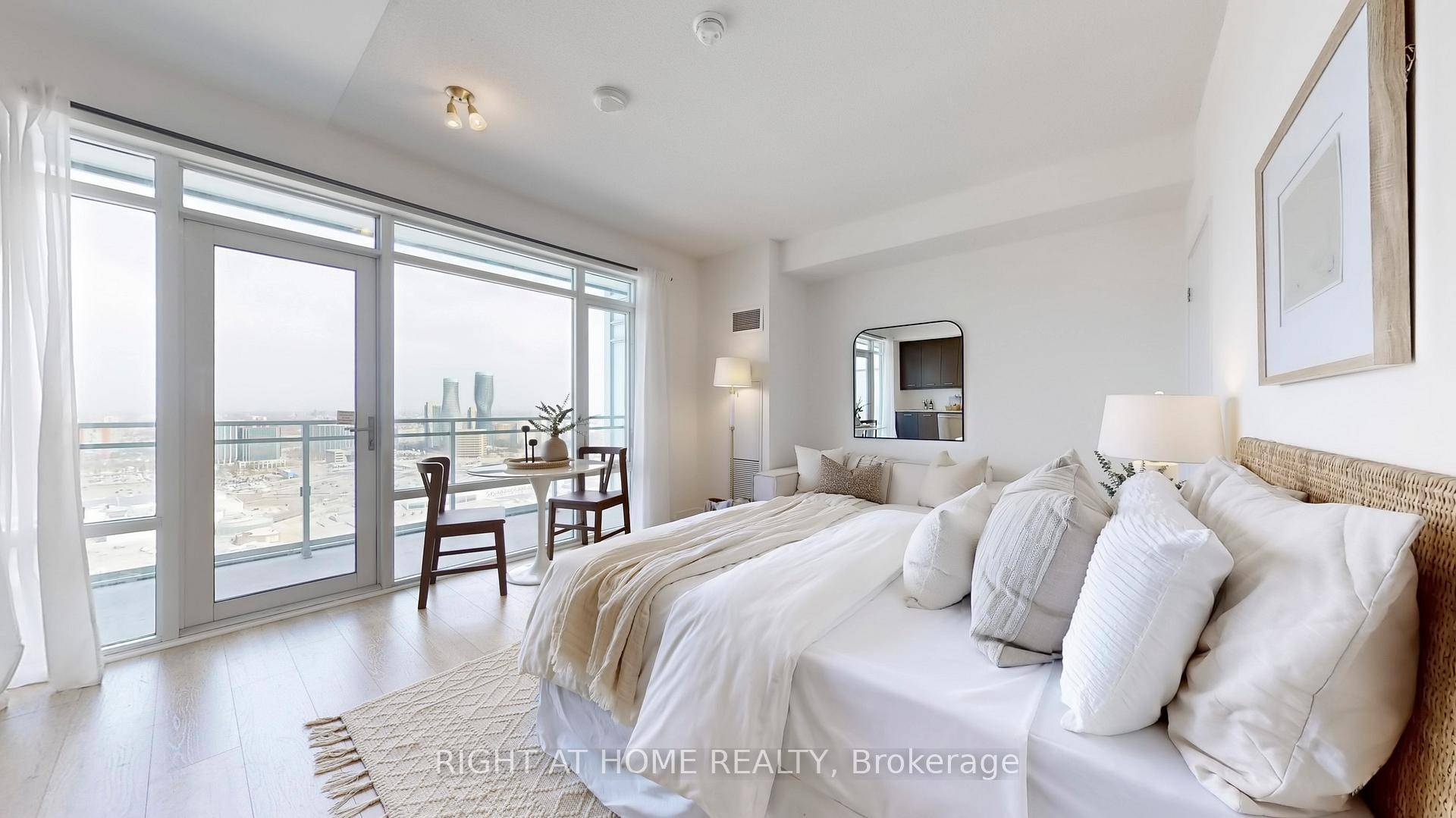 Meticulously Renovated Bachelor Suite With High Ceiling Available For Sale At The Limelight Condos In Mississauga's City Centre.