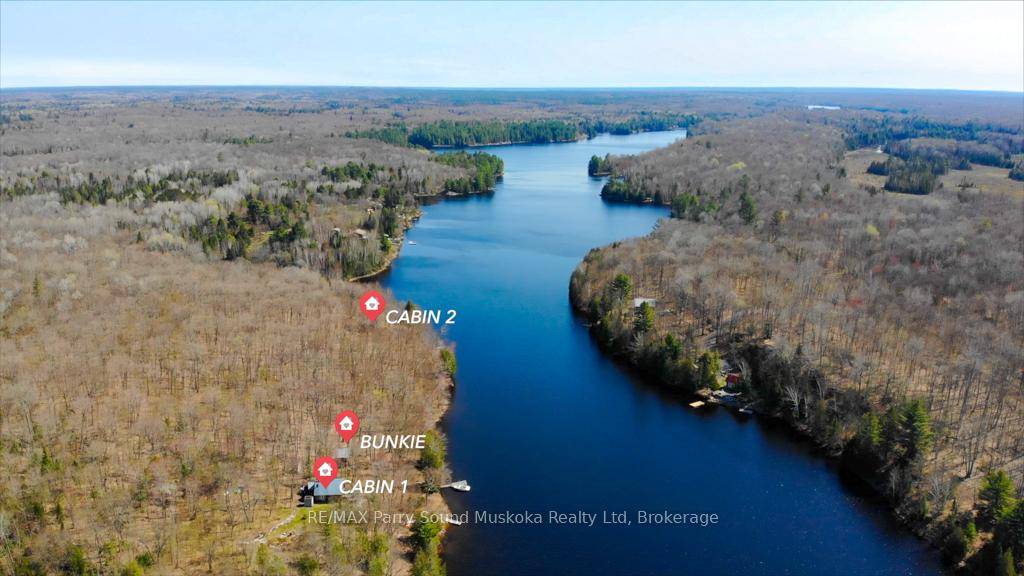 Boat access ONLY. Your adventure begins with a scenic ride to this remarkable 7 acre wilderness retreat on sought after Shawanaga Lake.