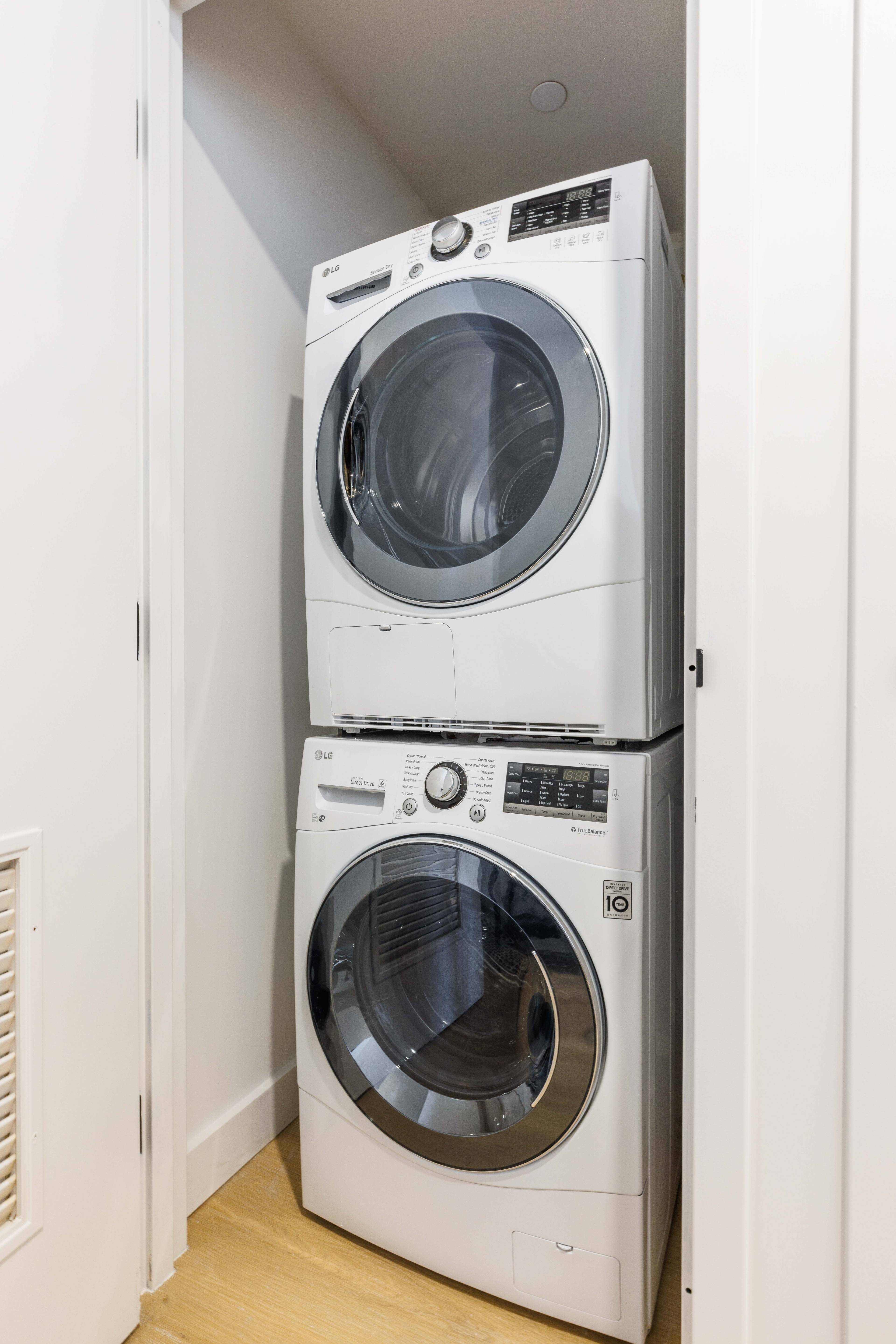 Beautiful studio, one bathroom apartment featuring a walk in closet, matte black and Calcutta finishes, custom tiled bathrooms, and in unit washer dryer.