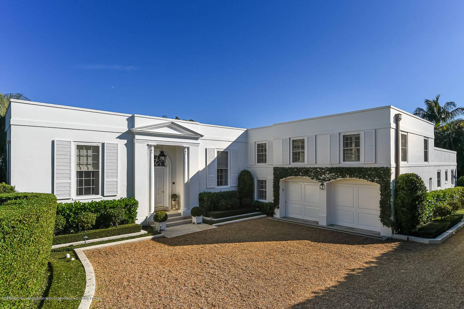 Elegant Clarence Mack Regency completely renovated and decorated by noted Palm Beach interior designer Leta Austin Foster.