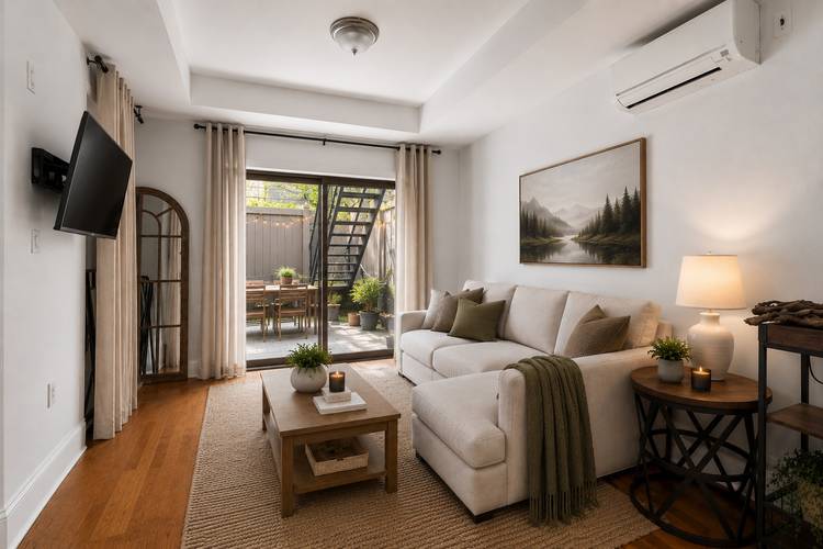 Welcome to your Prime Williamsburg home with a Private Backyard !