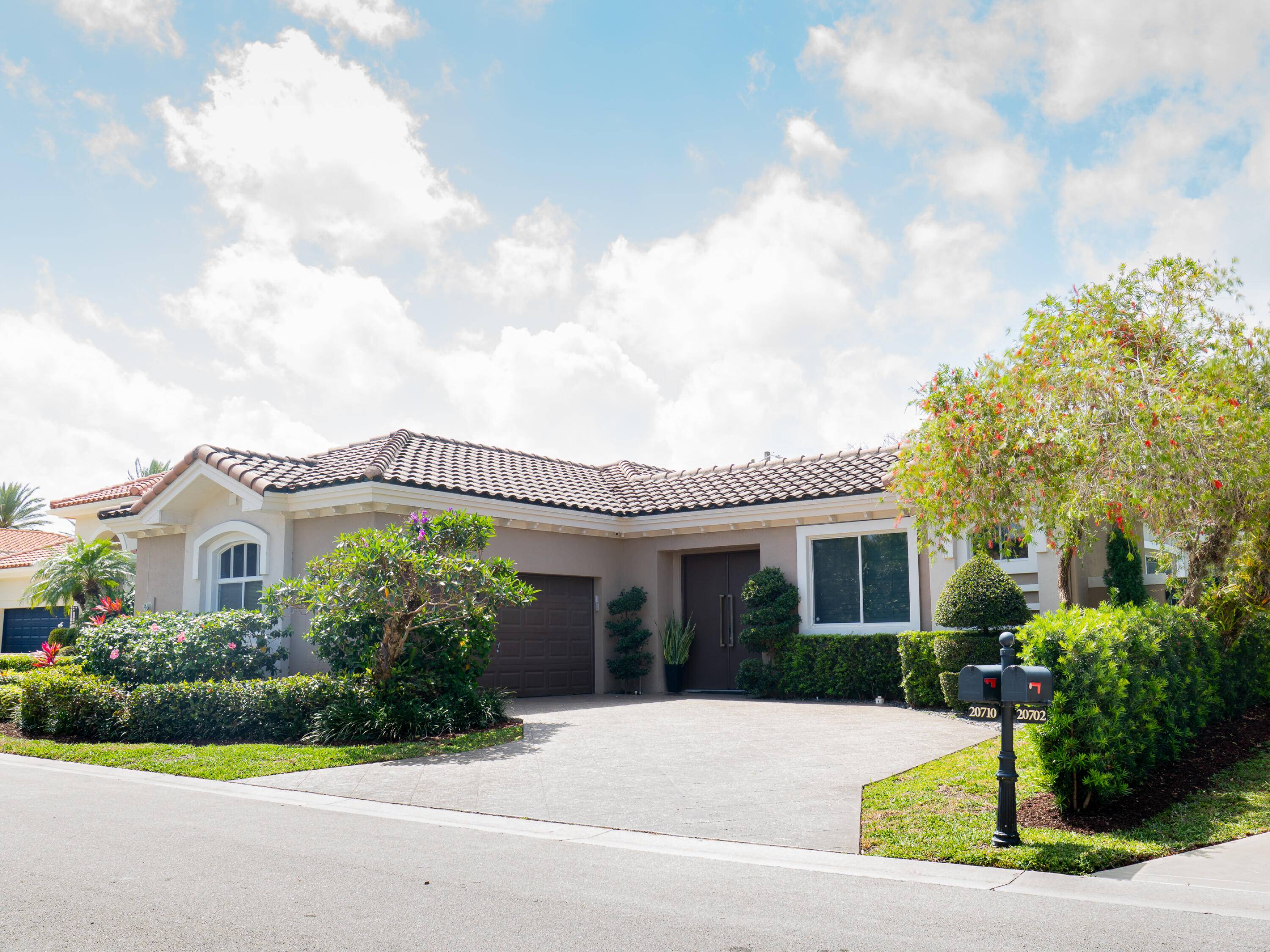 The main house offers 3 bedrooms and 2.