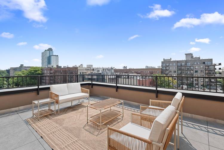 Located just two blocks to Prospect Park and the Q express train, this winged two bed two bath features a 363 sq foot private roof deck Amenities at 1 Lenox ...