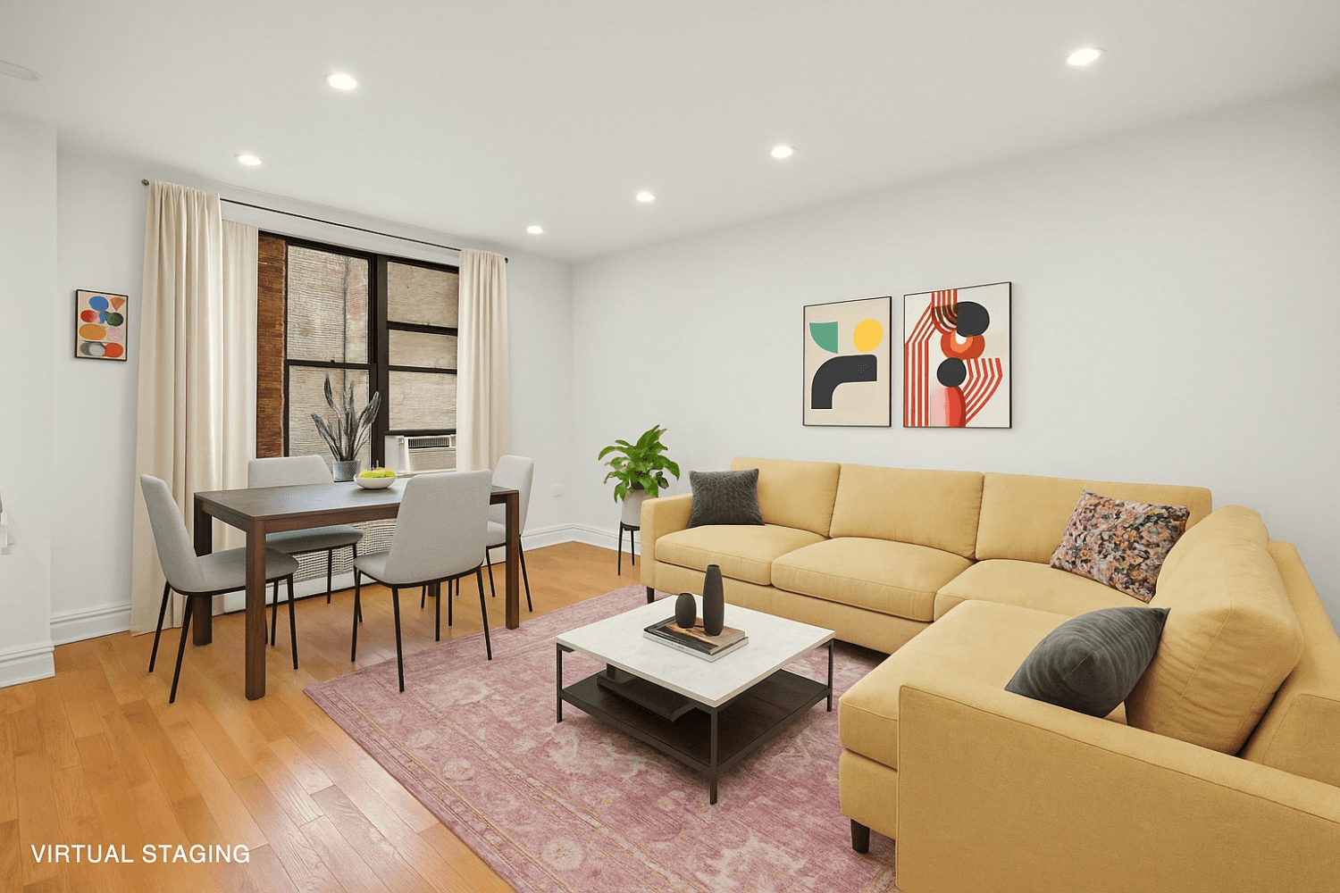 This spacious 1 bedroom, 1 bathroom home offers a practical layout with an open concept kitchen and living area.