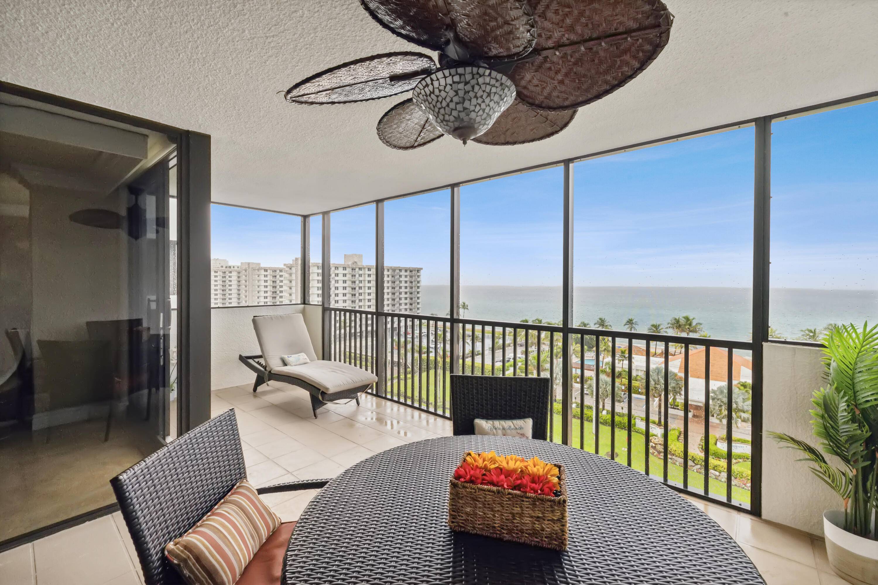 Beautiful 2 bedroom 2 bathroom condo that is fully furnished in the Coronado of Highland Beach, with AMAZING ocean views from private balcony !