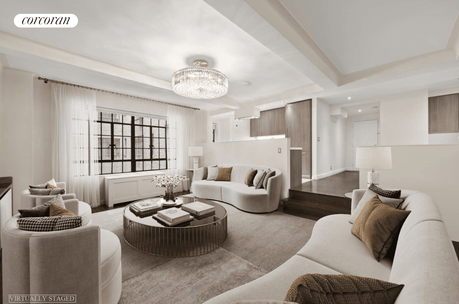 Welcome to 10 Park Avenue 3AB a meticulously renovated, two bedroom, two bathroom residence that seamlessly blends pre war elegance with contemporary luxury in the heart of Murray Hill.