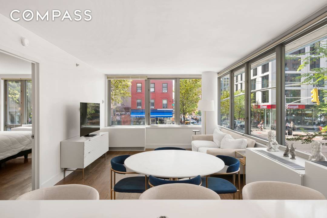 Condo 24 hour doorman Unit 2F is a beautifully proportioned two bedroom, two bathroom home at the boutique Chatham 44 condominium.
