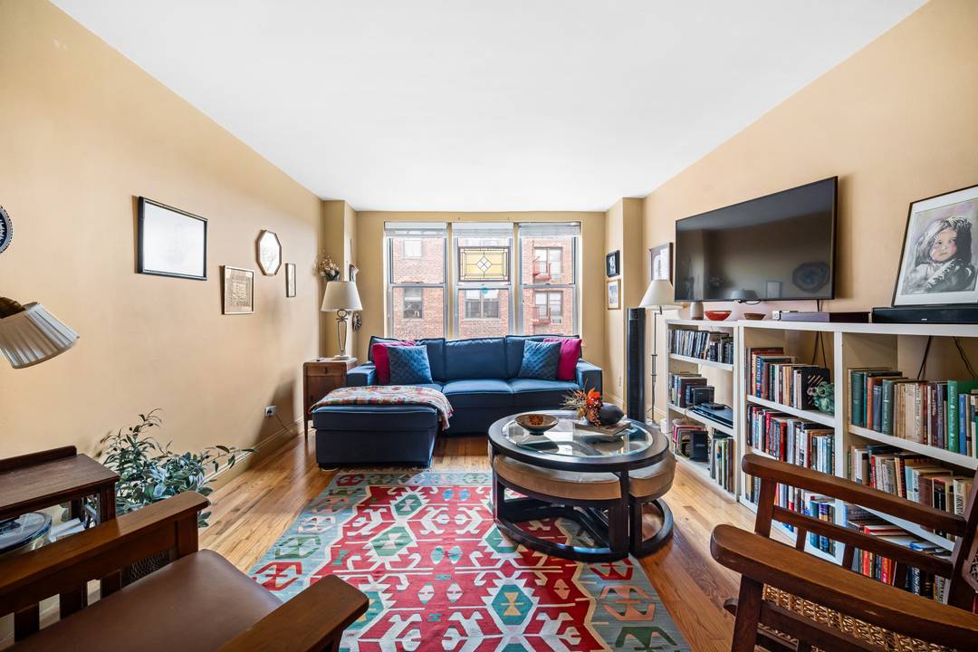 Welcome to this bright sixth floor one bedroom with beautiful eastern exposures, quietly positioned at the rear of the building offering a serene refuge from city life.