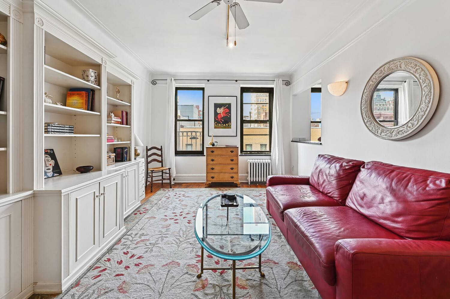 Exquisite, sunny, and serene south facing sun flooded one bedroom in elegant, quiet Chelsea boutique co op.