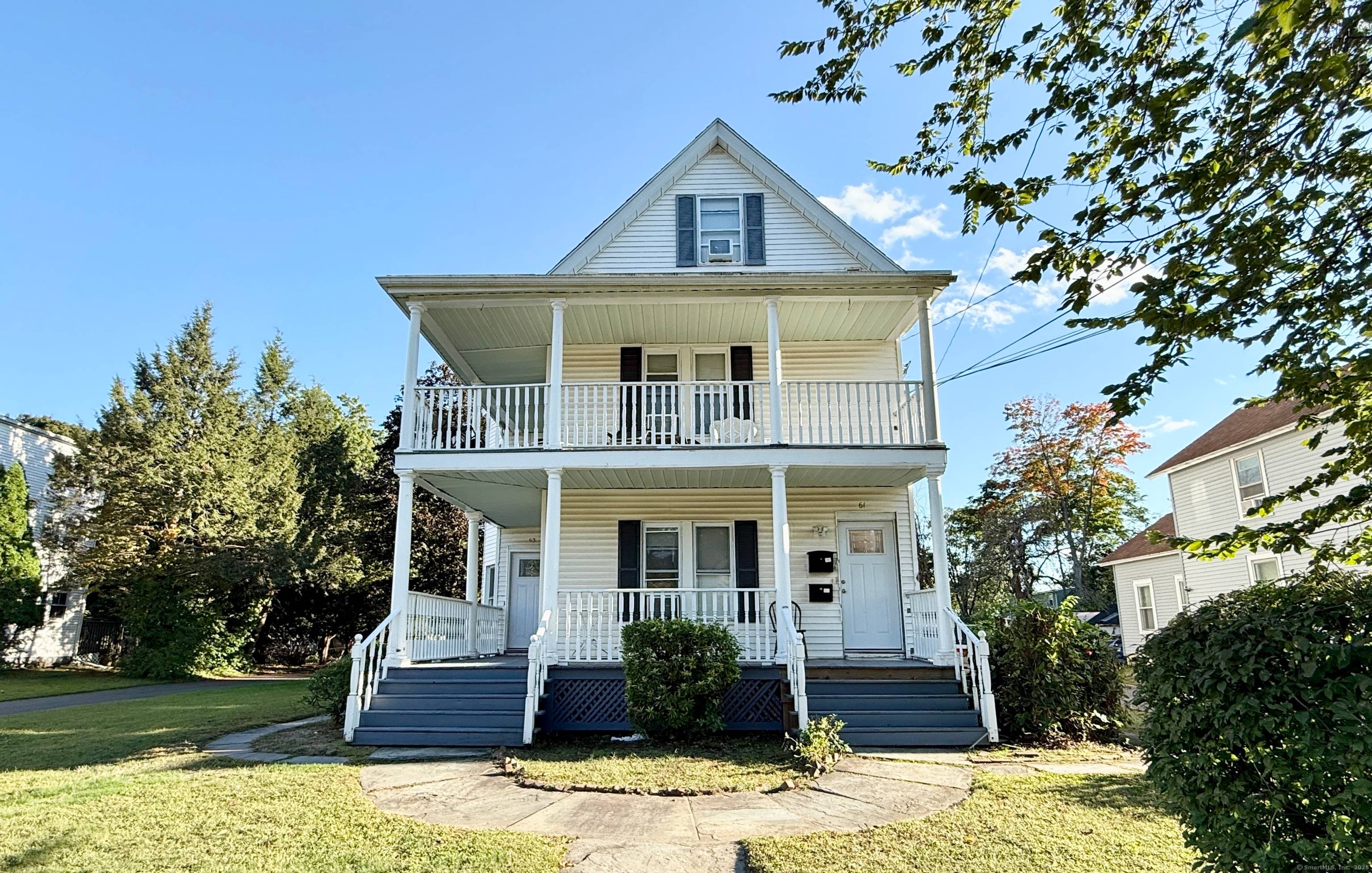 A multi family home close to town with spacious bedrooms and living space.