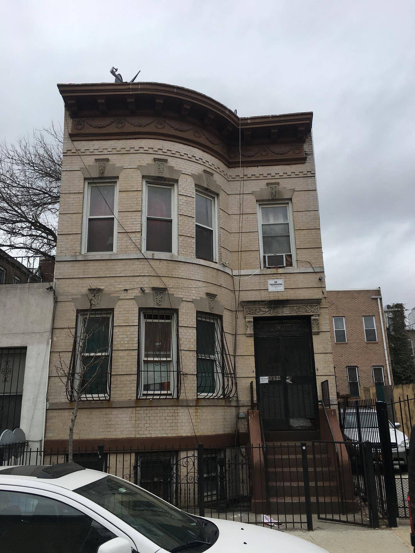 Nice barrel front two family brick on 20 by 100 lot, and built 20 by 45.