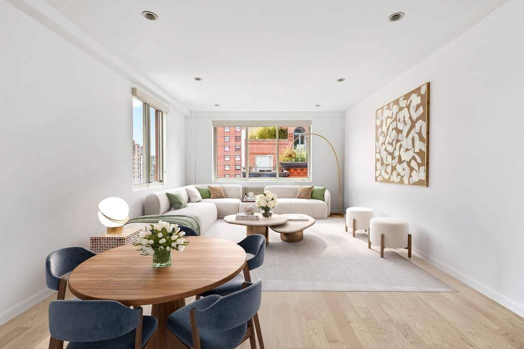 Triple mint private floor two bedroom two bathroom condominium with lovely open views and outdoor space located at the nexus of Greenwich Village, Union Square, and the East Village.