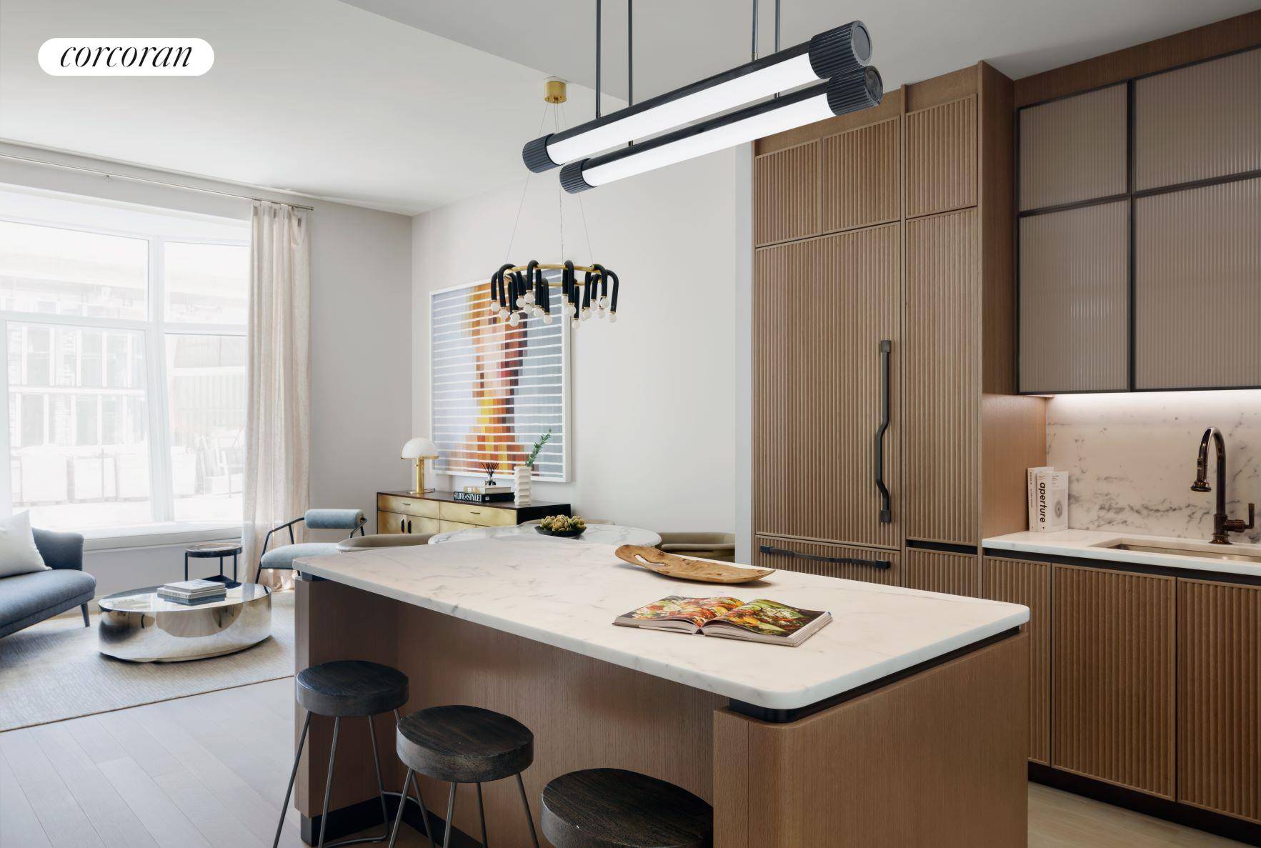 GENEROUS ONE BEDROOM HOME WITH POWDER ROOM AND BEAUTIFUL SOUTH FACING BAY WINDOWS.