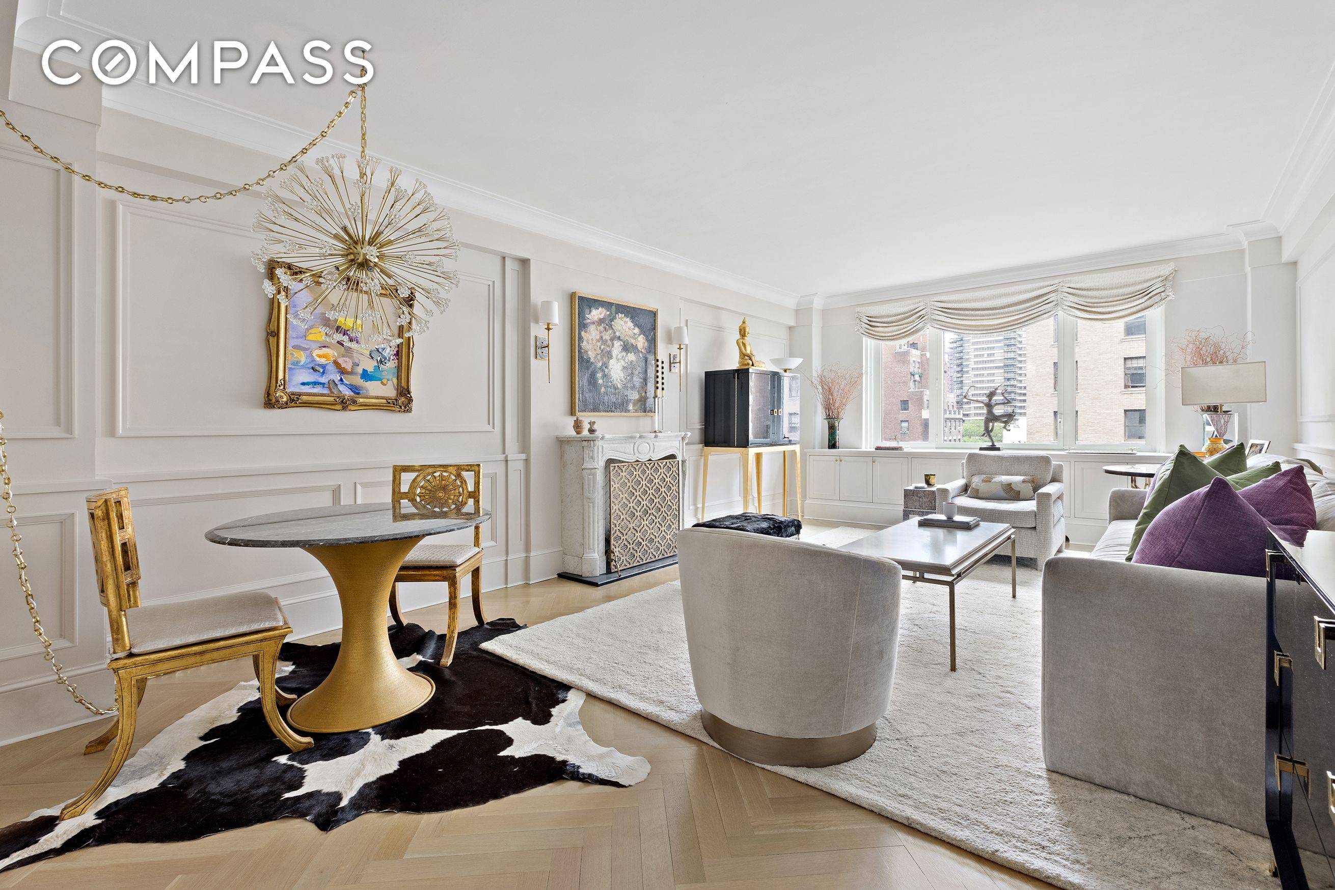 Enjoy gracious proportions and beautiful views overlooking Park Avenue from this 2 Bedroom Formal Dining Room Den, 2 Bathroom corner home at the esteemed 530 Park Avenue condominium.