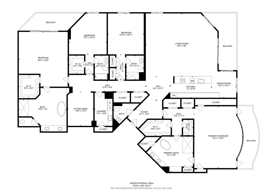 One of a kind penthouse residence offering 4 bedrooms, 4.