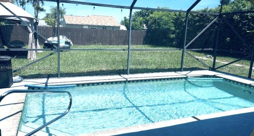 Beautiful 1story single family pool home, 3 bdrms, 2 baths, w dedicated office space in nice neighborhood of Boca Trace, top rated schools, low HOA.