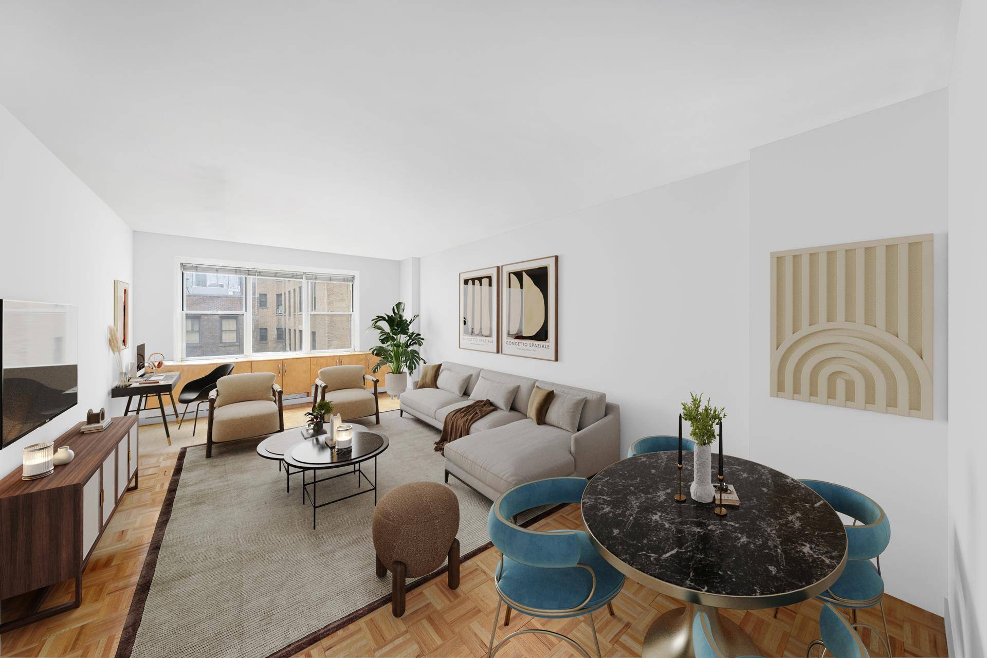Let there be light ! This large south facing one bedroom apartment can't be beat.