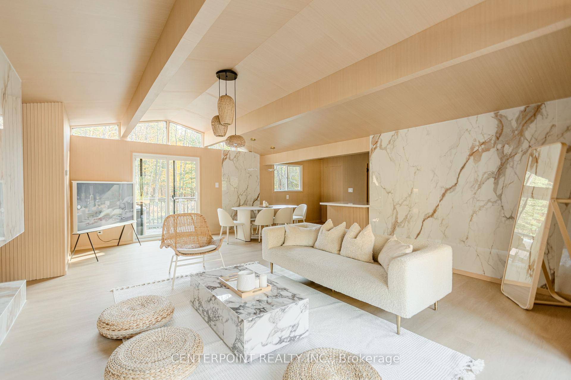 Enjoy the peacefulness of the Muskoka River with an oversized lot offering 154 feet of frontage with private dock.