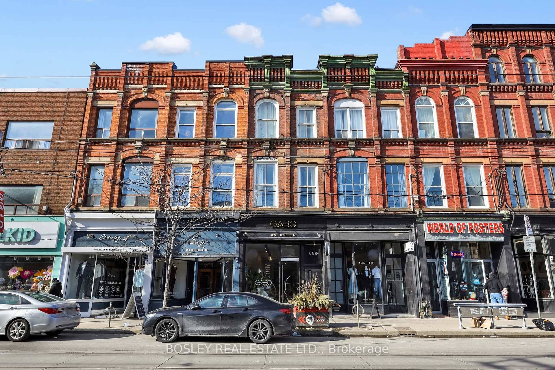 Excellent opportunity to purchase a mixed use building on one of the best blocks of Queen W between Palmerston and Euclid.