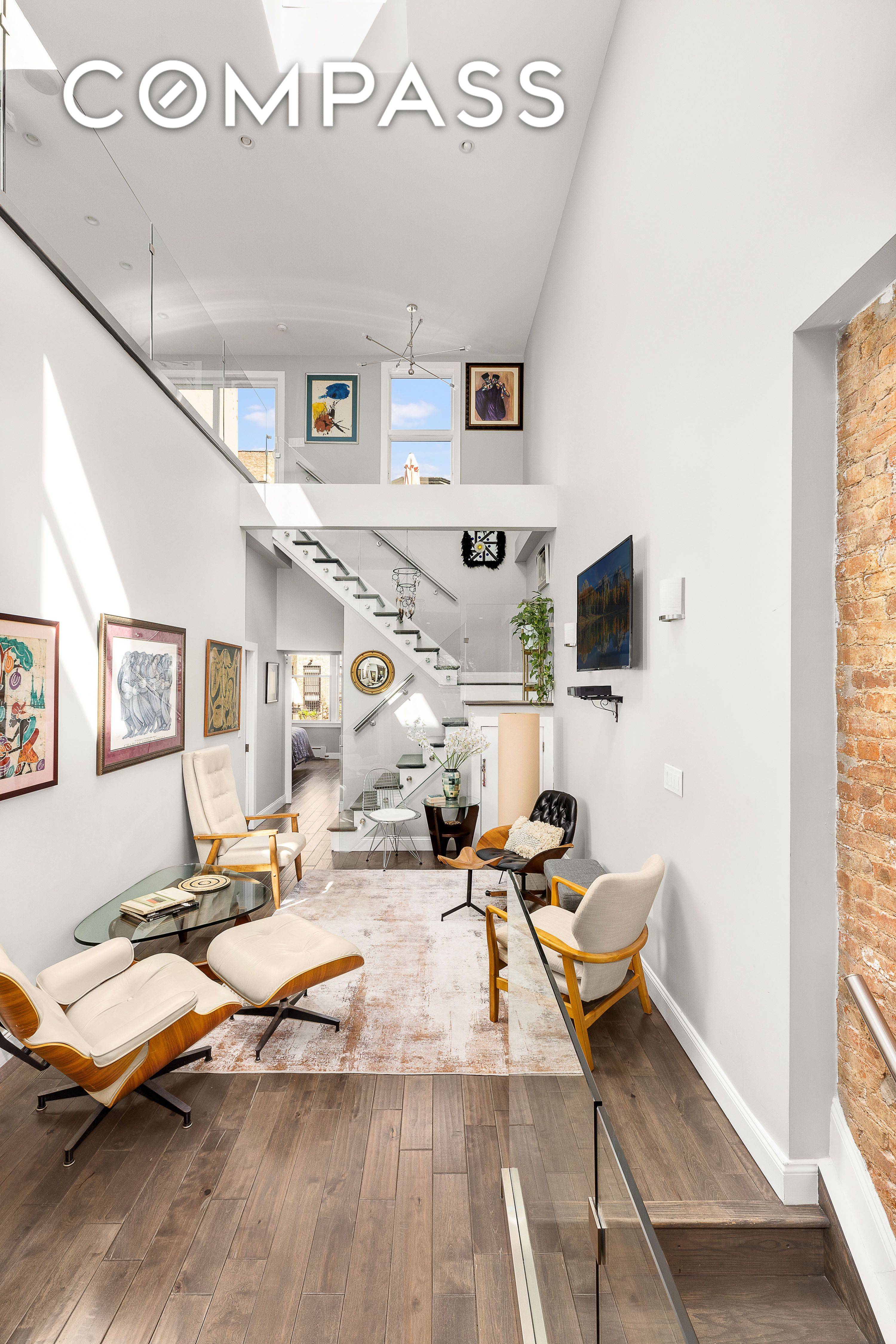 Ideally placed at the crossroads of Fort Greene and Clinton Hill, 459 Vanderbilt Avenue is a rare mint modern townhouse with indoor parking, ceilings that soar from ten to twenty ...