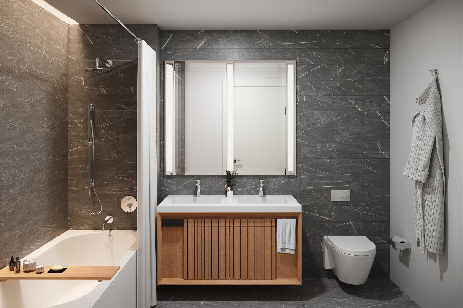 Residence 303 is a 444 square foot studio residence that embodies luxury and modern sophistication.