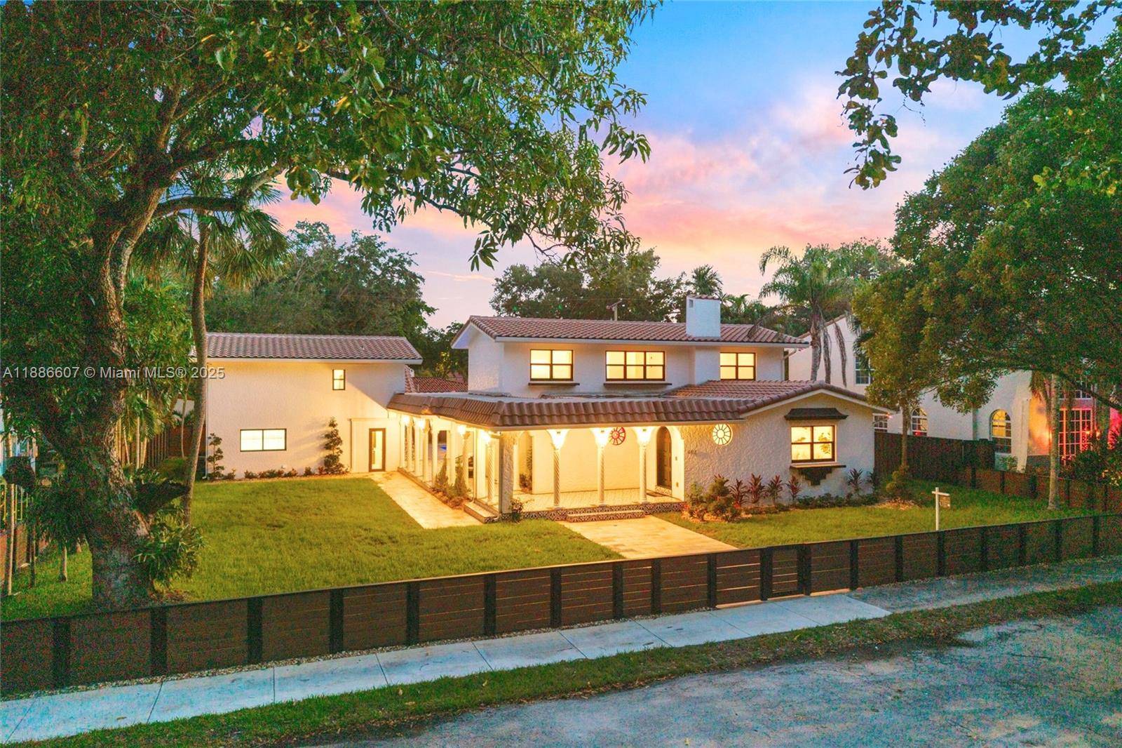 Casa Encantada is a spectacular 4, 081 SF Mediterranean residence in Miami Shores featuring a 2 car garage and a 900 SF detached 1 bed, 1 bath guest house.